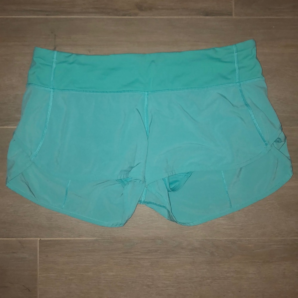 Turquoise Lululemon shorts